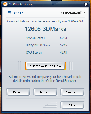 3dMark06 a Intel Q6600